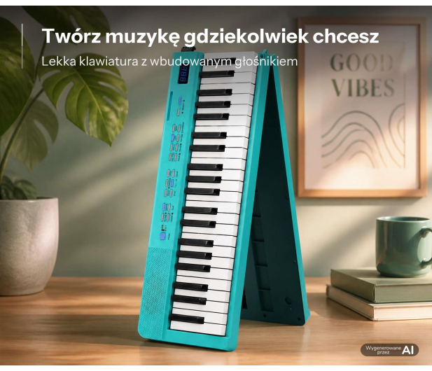 MusicMate Pianino cyfrowe składane MM-P8-T FoldMaster - 1588227 - zdjęcie 15